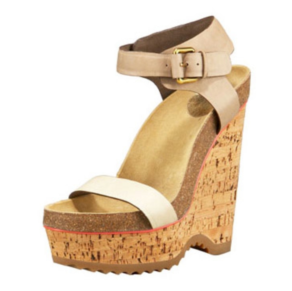 Stella McCartney Cork Wedge Heels Size: 7.5